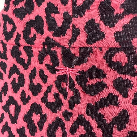 Tyler Boe Kim Jacquard Dress Medium MSRP $168 Leopard Cowl Neck Classic Chic - Picture 7 of 8